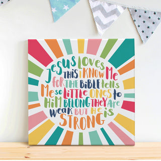 Jesus Loves Me 16x16 Canvas