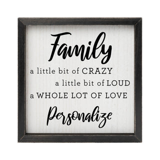 Whole Lot Of Love Personalized Black Framed Wood Art