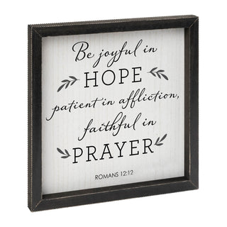 Be Joyful In HOPE Black Framed Wood Art