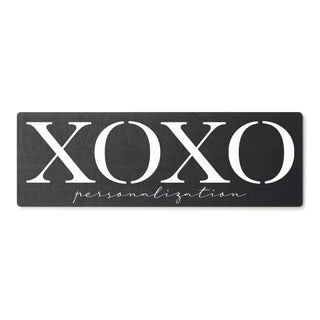 XOXO Personalized Black Wood Art Plaque