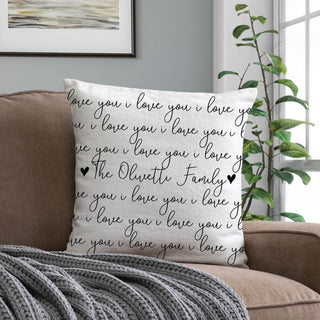 I love you Personalized 17" Throw pillow