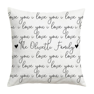 I love you Personalized 17" Throw pillow