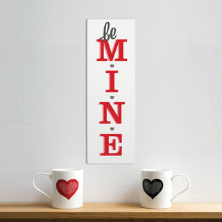 Be Mine White Wood Art Plaque