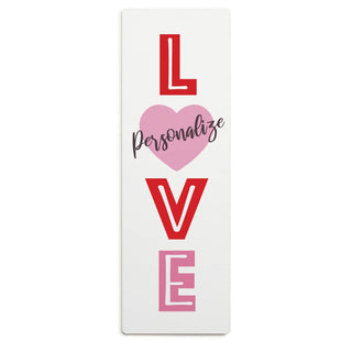 LOVE Personalized White Wood Art Plaque