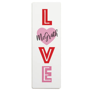 LOVE Personalized White Wood Art Plaque