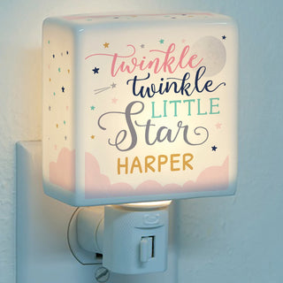 Twinkle Little Star Pink Personalized Night Light