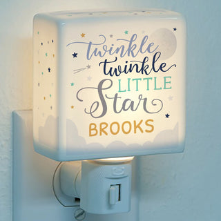 Twinkle Little Star Blue Personalized Night Light