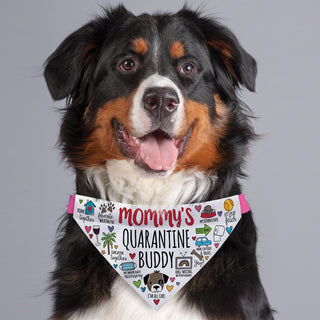 Quarantine Buddy Personalized Pet Bandana