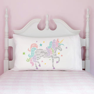 My Name Pastel Unicorn Personalized Pillowcase