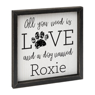 All You Need Is Love And A Dog Black Framed Wood Art