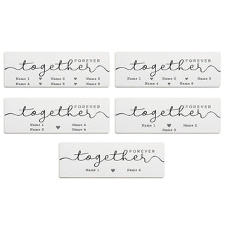 Forever Together Personalized White Wood Art Plaque