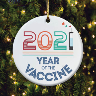2021 The Year Of The Vaccine Ceramic Ornament