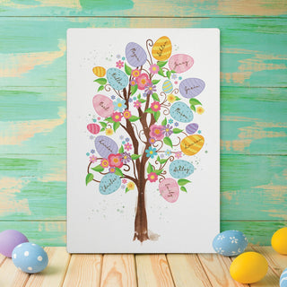 Easter Egg Tree Personalized Wood Art Plaque