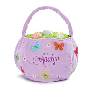 Lavender Butterfly Personalized Plush Treat Bag