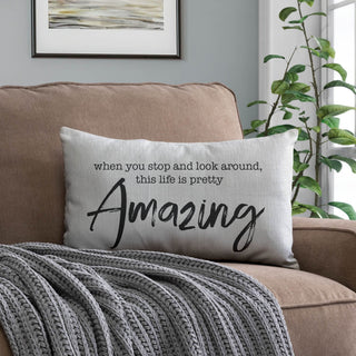 Life Is Amazing Lumbar Throw Pillow 