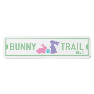 Bunny Trail Blvd. Metal Street Sign