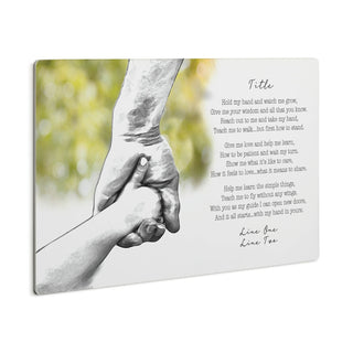 Hold My Hand Personalized White Wood Art Plaque