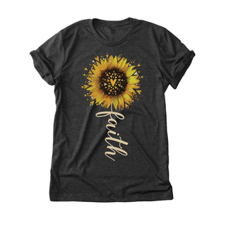 Faith Sunflower Charcoal T-Shirt