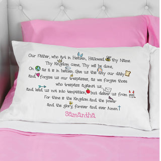 Girl's Our Father Prayer Personalized Pillowcase