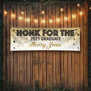 Honk For The Graduate Personalized Confetti Banner