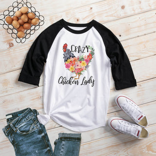 Crazy Chicken Lady Floral Adult Sports Jersey