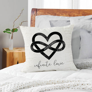 Infinite Love Personalized 17" Throw Pillow