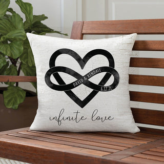 Infinite Love Personalized 17" Throw Pillow