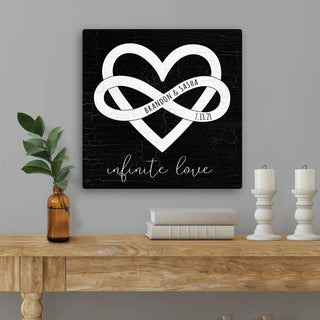 Infinite Love Personalized 16x16 Canvas