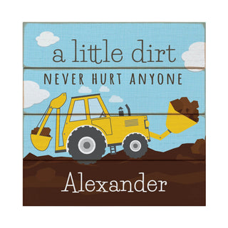 A Little Dirt Personalized Wood Shiplap Art