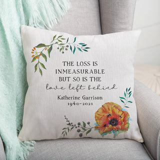 Love Left Behind Personalized Memorial Throw Pillow