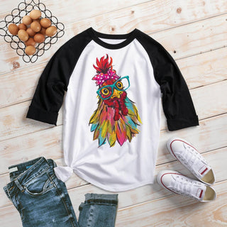 Chicken With Glasses Adult Black Sports Jersey