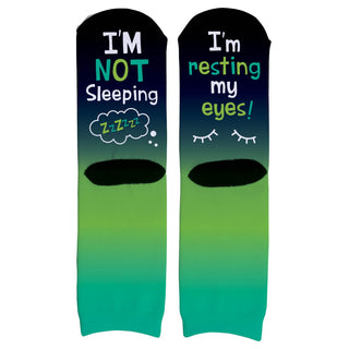 Blue And Green I'm Not Sleeping Personalized Adult Crew Socks