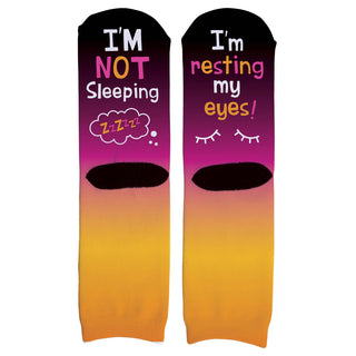 Pink And Orange I'm Not Sleeping Personalized Adult Crew Socks