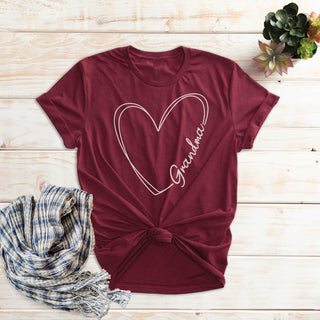 Titled Heart Personalized Adult Burgundy T-Shirt
