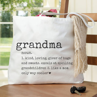 Grandma Definition White Tote Bag