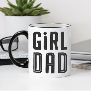 Girl Dad Personalized Black Handle Coffee Mug - 11 oz.