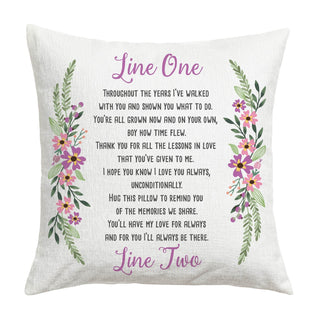 I'll Always Be There Daughter Personalized 17" Throw Pillow