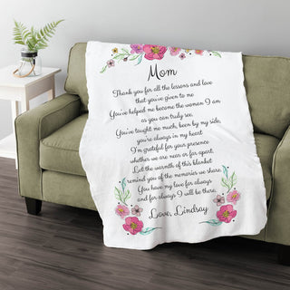 I Will Be There Mom Personalized Fuzzy Blanket
