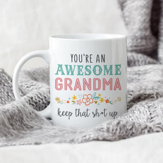 Awesome Grandma Personalized White Coffee Mug - 11 oz.