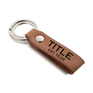 Established Camel Leatherette Key Ring