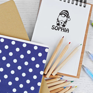Gnome With Flower Square Self-Inking Name Stamp