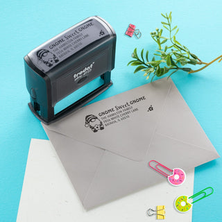 Gnome Sweet Gnome Rectangular Self-Inking Address Stamp