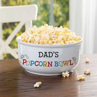 Any Title Personalized Ceramic Popcorn Bowl