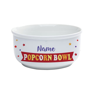 Colorful Stars Personalized Ceramic Popcorn Bowl