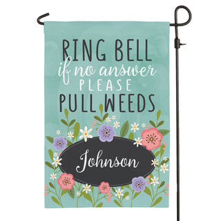 Please Pull Weeds Personalized Garden Flag