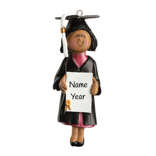 African American Female Graduate Personalized Ornament