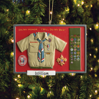 Boy Scouts Of America Eagle Scout Shadow Box Personalized Ornament 