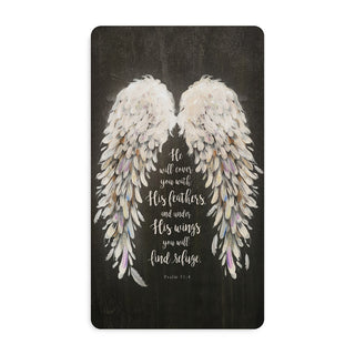 He Will Cover You In Feathers Wallet Card