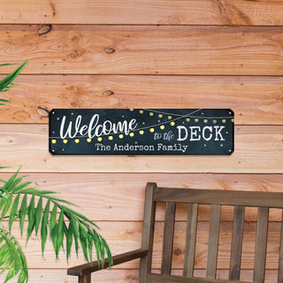 Welcome To The Deck Personalized Metal Sign