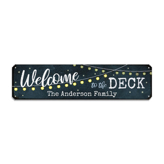 Welcome To The Deck Personalized Metal Sign
